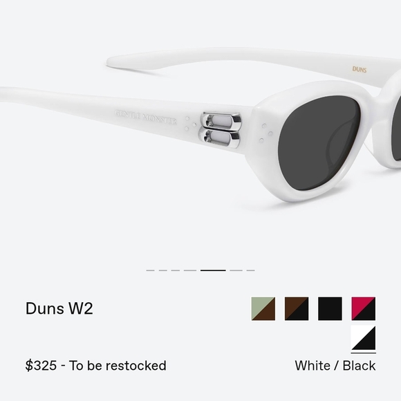 White and Black Sunglasses - Picture 4 of 7